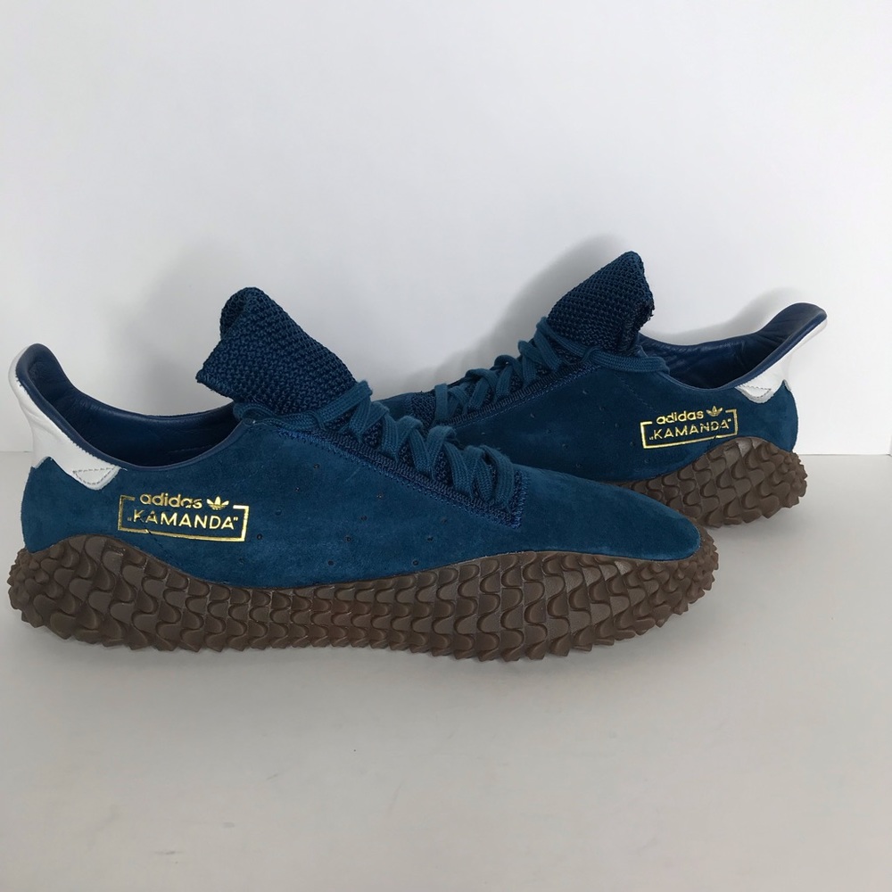 Adidas Kamanda 01 Marine Blue Gold NWOB Size 11 - Picture 1 of 8
